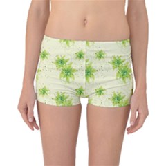 Leaf Green Star Beauty Boyleg Bikini Bottoms