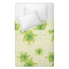 Leaf Green Star Beauty Duvet Cover Double Side (single Size)