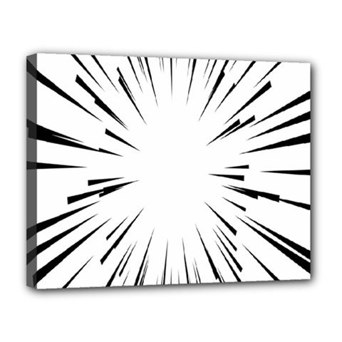 Line Black Sun Arrow Canvas 14  X 11  by Mariart