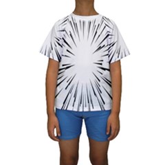 Line Black Sun Arrow Kids  Short Sleeve Swimwear