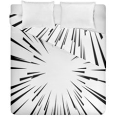 Line Black Sun Arrow Duvet Cover Double Side (california King Size) by Mariart