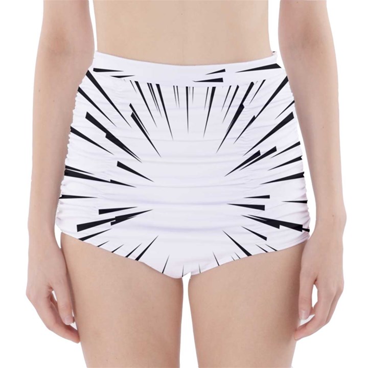 Line Black Sun Arrow High-Waisted Bikini Bottoms