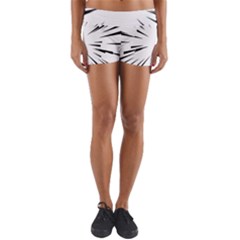 Line Black Sun Arrow Yoga Shorts