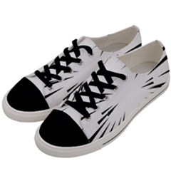 Line Black Sun Arrow Men s Low Top Canvas Sneakers