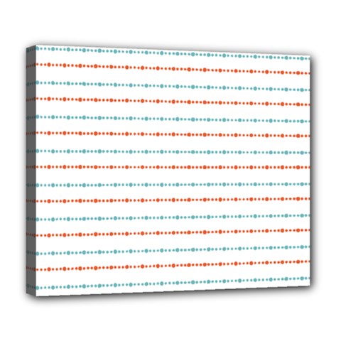 Line Polka Dots Blue Red Sexy Deluxe Canvas 24  X 20   by Mariart