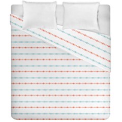 Line Polka Dots Blue Red Sexy Duvet Cover Double Side (california King Size)