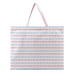 Line Polka Dots Blue Red Sexy Zipper Large Tote Bag