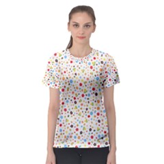 Flower Star Rose Sunflower Rainbow Smal Women s Sport Mesh Tee