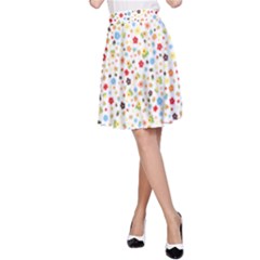 Flower Star Rose Sunflower Rainbow Smal A-line Skirt