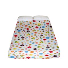 Flower Star Rose Sunflower Rainbow Smal Fitted Sheet (full/ Double Size)