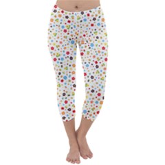 Flower Star Rose Sunflower Rainbow Smal Capri Winter Leggings 