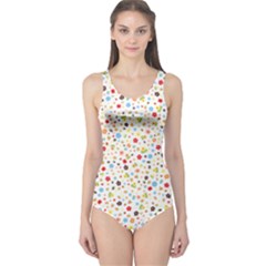 Flower Star Rose Sunflower Rainbow Smal One Piece Swimsuit by Mariart