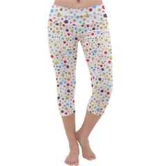 Flower Star Rose Sunflower Rainbow Smal Capri Yoga Leggings