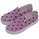 Love Black Pink Valentine Kids  Canvas Slip Ons View2