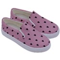 Love Black Pink Valentine Kids  Canvas Slip Ons View3