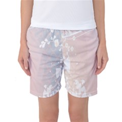 Love Heart Flower Purple Sexy Rose Women s Basketball Shorts