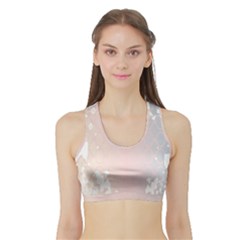 Love Heart Flower Purple Sexy Rose Sports Bra With Border by Mariart