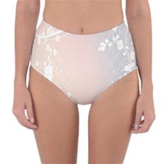 Love Heart Flower Purple Sexy Rose Reversible High-waist Bikini Bottoms