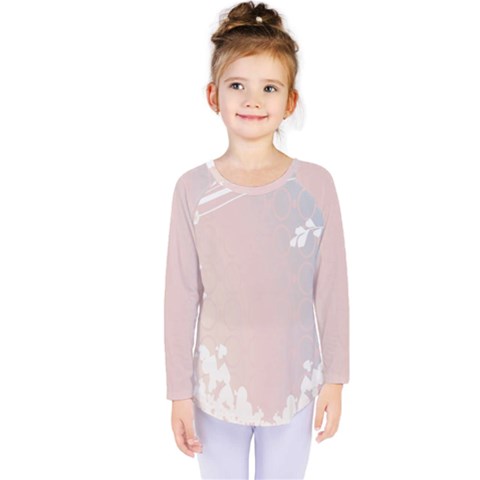 Love Heart Flower Purple Sexy Rose Kids  Long Sleeve Tee by Mariart