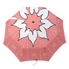 Love Heart Valentine Pink White Sexy Folding Umbrellas