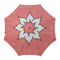 Love Heart Valentine Pink White Sexy Golf Umbrellas by Mariart