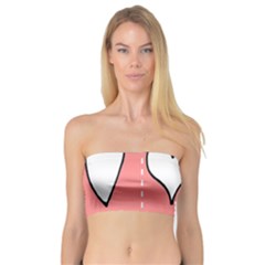 Love Heart Valentine Pink White Sexy Bandeau Top by Mariart