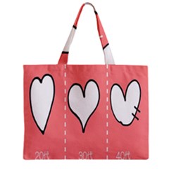 Love Heart Valentine Pink White Sexy Zipper Mini Tote Bag by Mariart