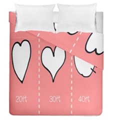 Love Heart Valentine Pink White Sexy Duvet Cover Double Side (queen Size)