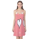 Love Heart Valentine Pink White Sexy Camis Nightgown View1