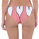 Love Heart Valentine Pink White Sexy Reversible Hipster Bikini Bottoms View2