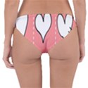 Love Heart Valentine Pink White Sexy Reversible Hipster Bikini Bottoms View4