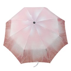 Love Heart Pink Valentine Flower Leaf Folding Umbrellas