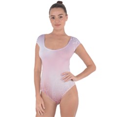 Love Heart Pink Valentine Flower Leaf Short Sleeve Leotard 