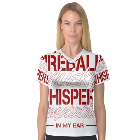 Fireball Whiskey Humor  V-neck Sport Mesh Tee by crcustomgifts