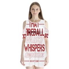 Fireball Whiskey Humor  Shoulder Cutout Velvet One Piece