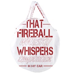 Fireball Whiskey Humor  Giant Round Zipper Tote by crcustomgifts