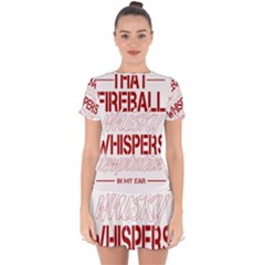 Fireball Whiskey Humor  Drop Hem Mini Chiffon Dress by crcustomgifts