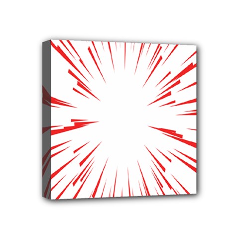 Line Red Sun Arrow Mini Canvas 4  X 4 