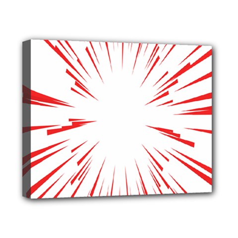 Line Red Sun Arrow Canvas 10  X 8 