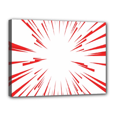 Line Red Sun Arrow Canvas 16  X 12  by Mariart