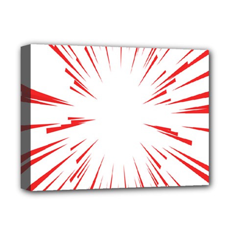 Line Red Sun Arrow Deluxe Canvas 16  X 12  