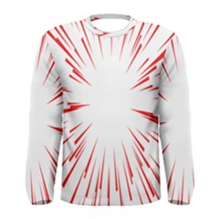 Line Red Sun Arrow Men s Long Sleeve Tee