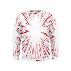 Line Red Sun Arrow Kids  Sweatshirt by Mariart