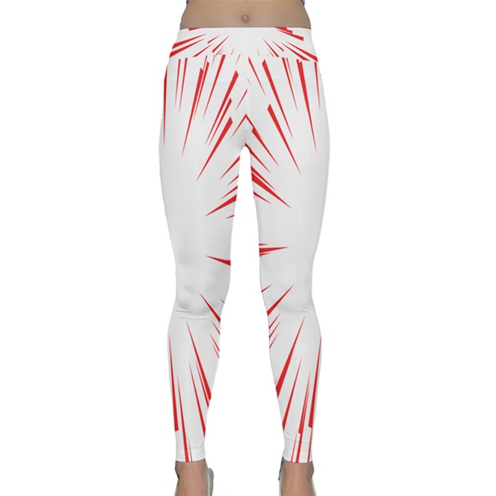 Line Red Sun Arrow Classic Yoga Leggings