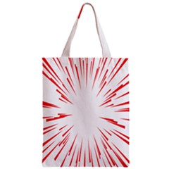 Line Red Sun Arrow Zipper Classic Tote Bag