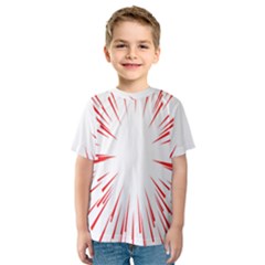 Line Red Sun Arrow Kids  Sport Mesh Tee