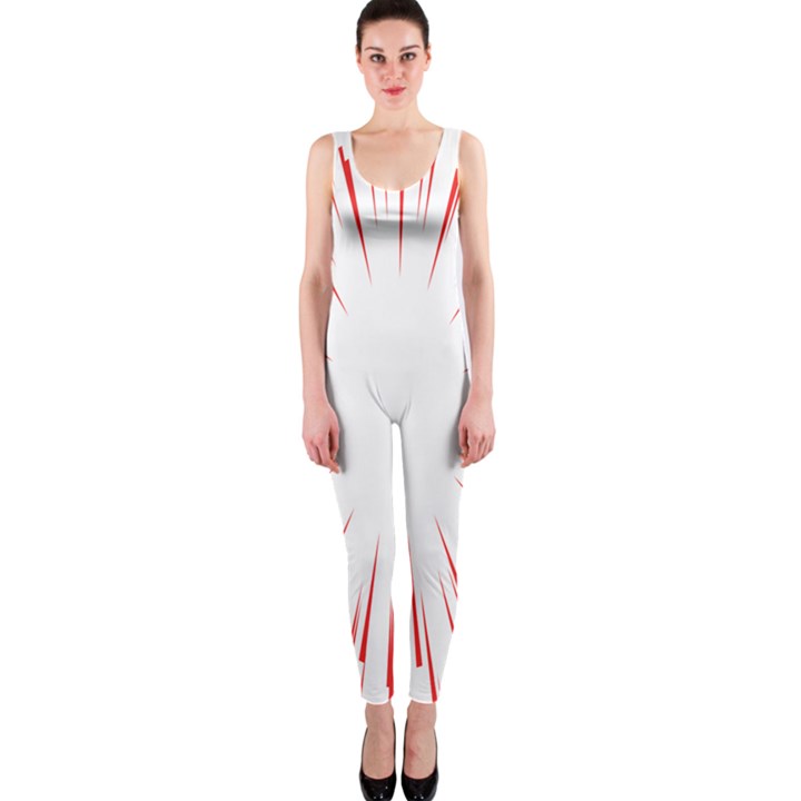 Line Red Sun Arrow OnePiece Catsuit