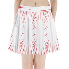 Line Red Sun Arrow Pleated Mini Skirt by Mariart