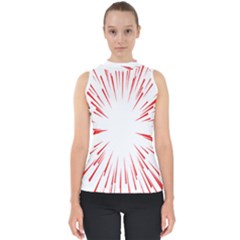 Line Red Sun Arrow Shell Top