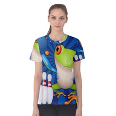 Tree Frog Bowling Women s Cotton Tee